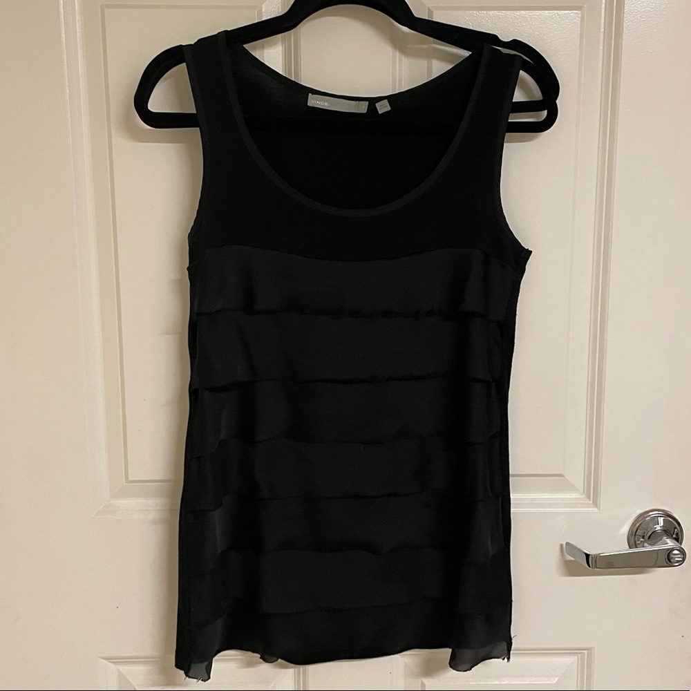 VINCE ruffle tank